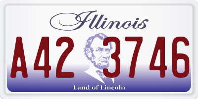 IL license plate A423746