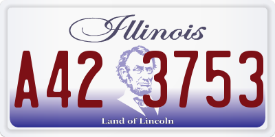 IL license plate A423753