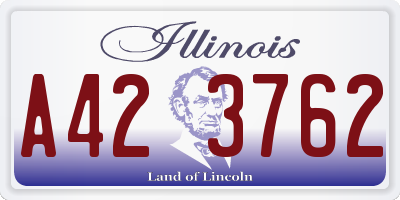 IL license plate A423762
