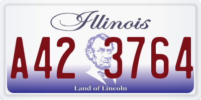 IL license plate A423764