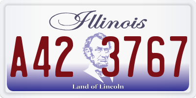 IL license plate A423767