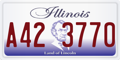 IL license plate A423770
