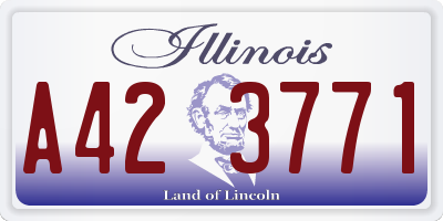 IL license plate A423771