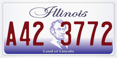 IL license plate A423772
