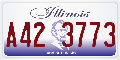 IL license plate A423773