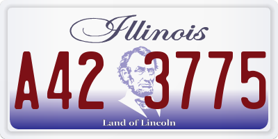 IL license plate A423775