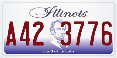 IL license plate A423776