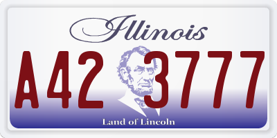 IL license plate A423777