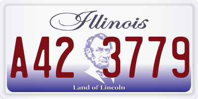 IL license plate A423779