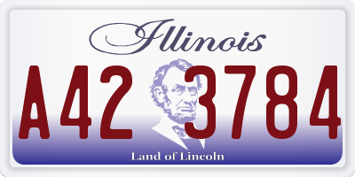 IL license plate A423784