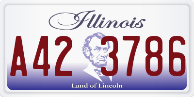 IL license plate A423786