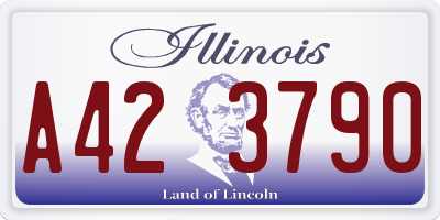 IL license plate A423790