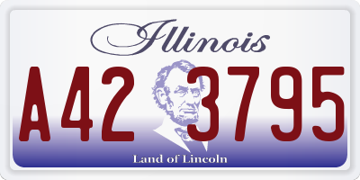 IL license plate A423795