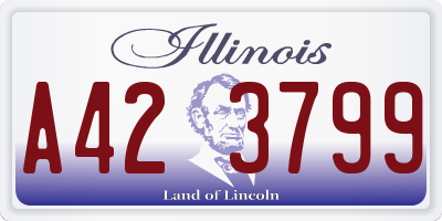 IL license plate A423799