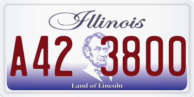IL license plate A423800