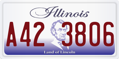 IL license plate A423806