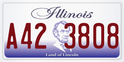 IL license plate A423808