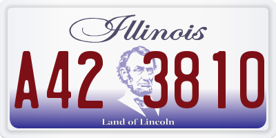 IL license plate A423810