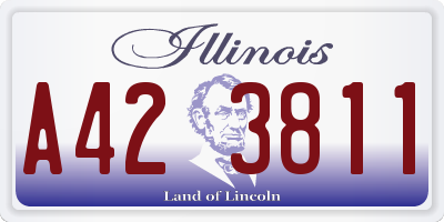 IL license plate A423811