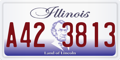 IL license plate A423813