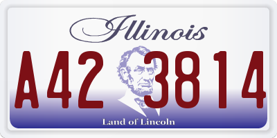 IL license plate A423814