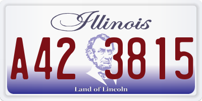 IL license plate A423815