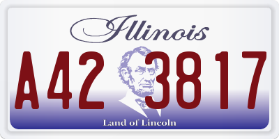 IL license plate A423817