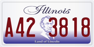 IL license plate A423818