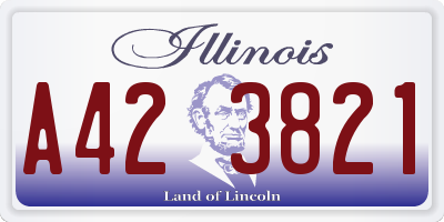 IL license plate A423821