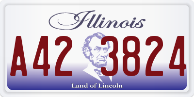 IL license plate A423824