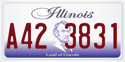 IL license plate A423831