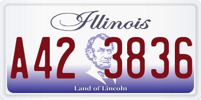IL license plate A423836