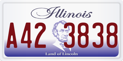 IL license plate A423838