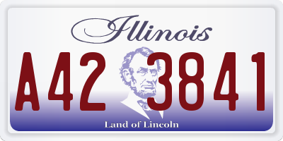 IL license plate A423841