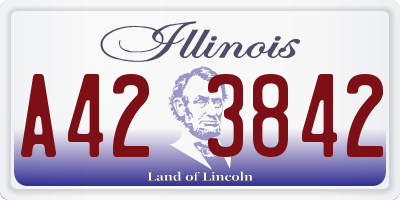 IL license plate A423842