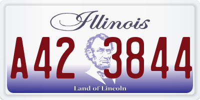 IL license plate A423844
