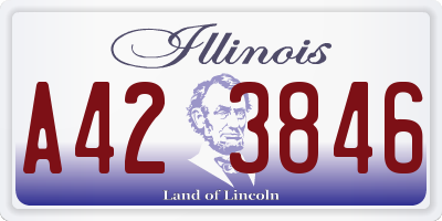 IL license plate A423846