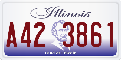 IL license plate A423861