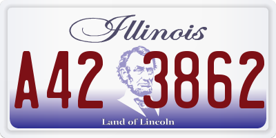 IL license plate A423862