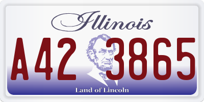 IL license plate A423865
