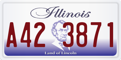 IL license plate A423871