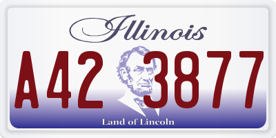 IL license plate A423877