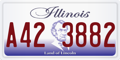 IL license plate A423882