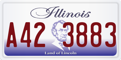 IL license plate A423883