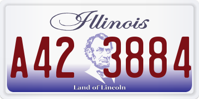 IL license plate A423884