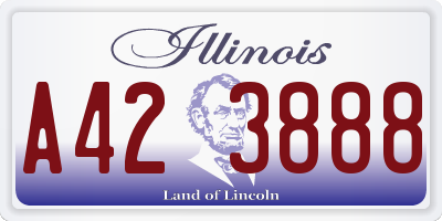 IL license plate A423888