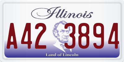 IL license plate A423894