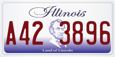 IL license plate A423896