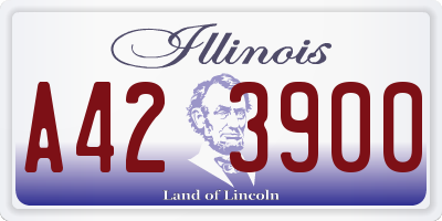 IL license plate A423900