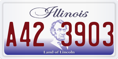 IL license plate A423903